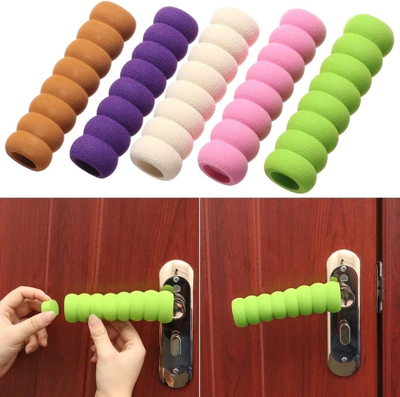 Door Knob Foam Cover 14 cm with Flexible Bumper for Home Use Reduces Wall Impact and Friction Fits Most Door Handles Easy Install Durable and Stylish - Image 2