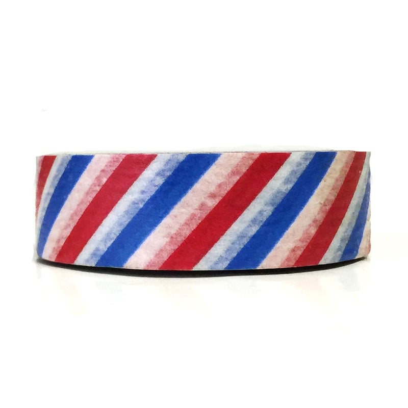Wrapables Colorful Patterns Washi Masking Tape Red White and Blue