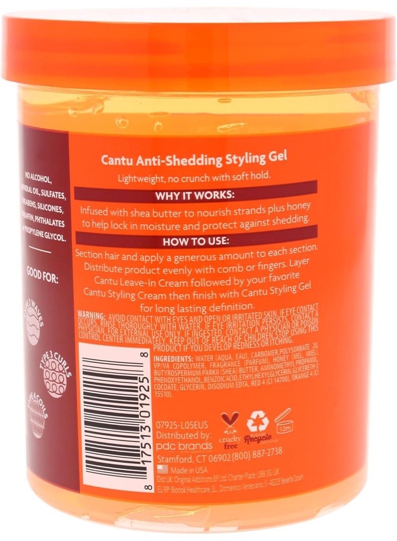CANTO Cantu Anti-Hair Fall Styling Gel with Shea Butter and Honey Extract - 524g - Image 4