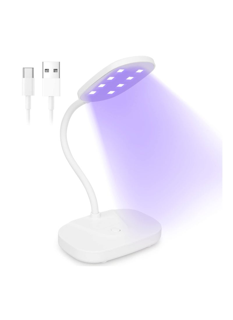 Arabest - Portable Fast Drying Nail Polish Rotatable Gooseneck Flash Curing Lamp (White) - Image 1