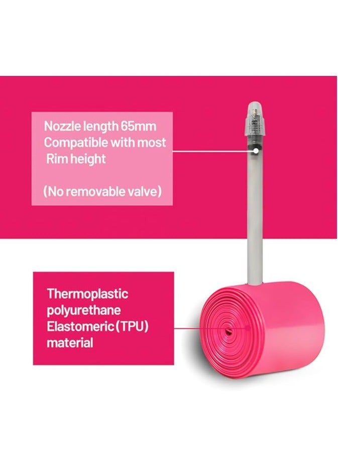 عام أنبوب داخلي خفيف الوزن بوزن 36 جرام لدراجات الطرق بحجم 700C (28 بوصة)، متوافق مع إطارات بحجم 700x18C/23C/25C/28C/30C/32C، وطول صمام فرنسي 65 مم. - Image 2