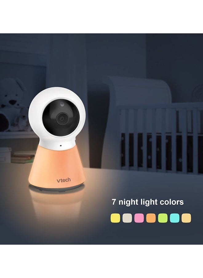 vtech - Smart Wi Fi 1080P Video Baby Monitor System With 5 In. Display Night Light And Remote Access - White - Image 1
