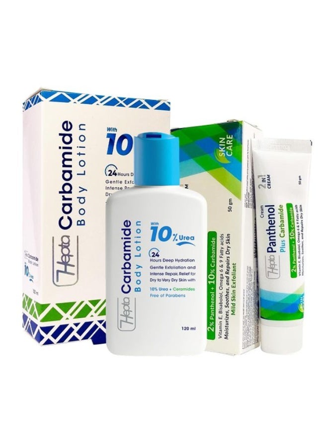 hepta Moisture Set - Cream Panthenol Plus Carbamide 50ml & Carbamide Body Lotion 120ml - Image 1