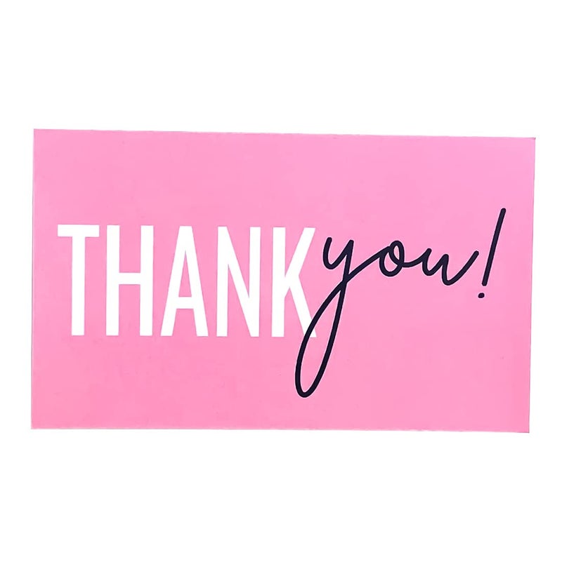 RXBC2011 Thank You for your support Cards Handwritten Lettering Design Thank you small business Card 2x3.5 Inch Pack of 100 - Image 2