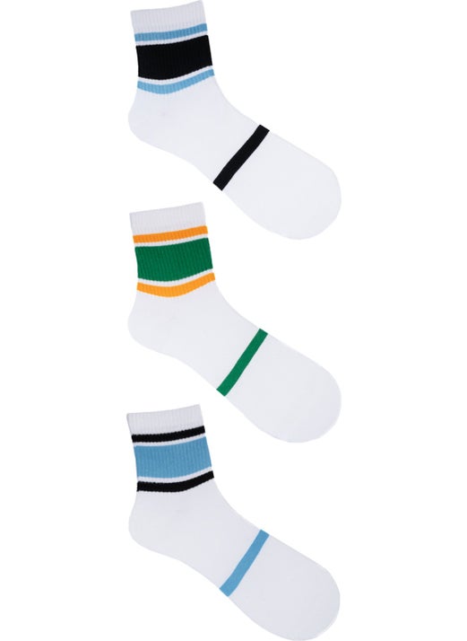 The Socks Company 3 Pairs of Women's White Tennis Socks  - Image 5