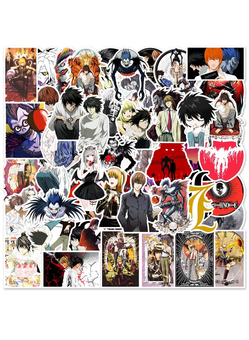 50 Piece Anime Death Note Cartoon Waterproof Sticker Set - Image 1