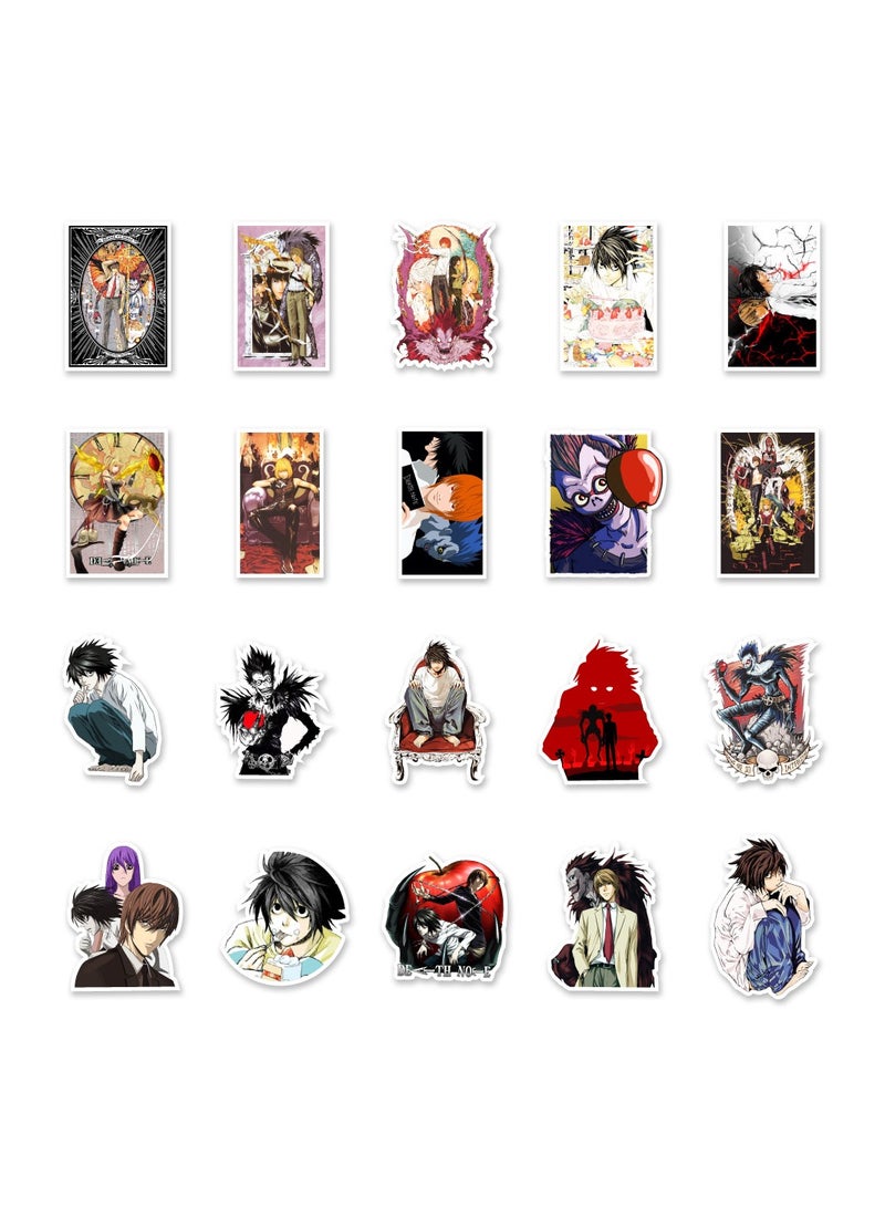 50 Piece Anime Death Note Cartoon Waterproof Sticker Set - Image 3