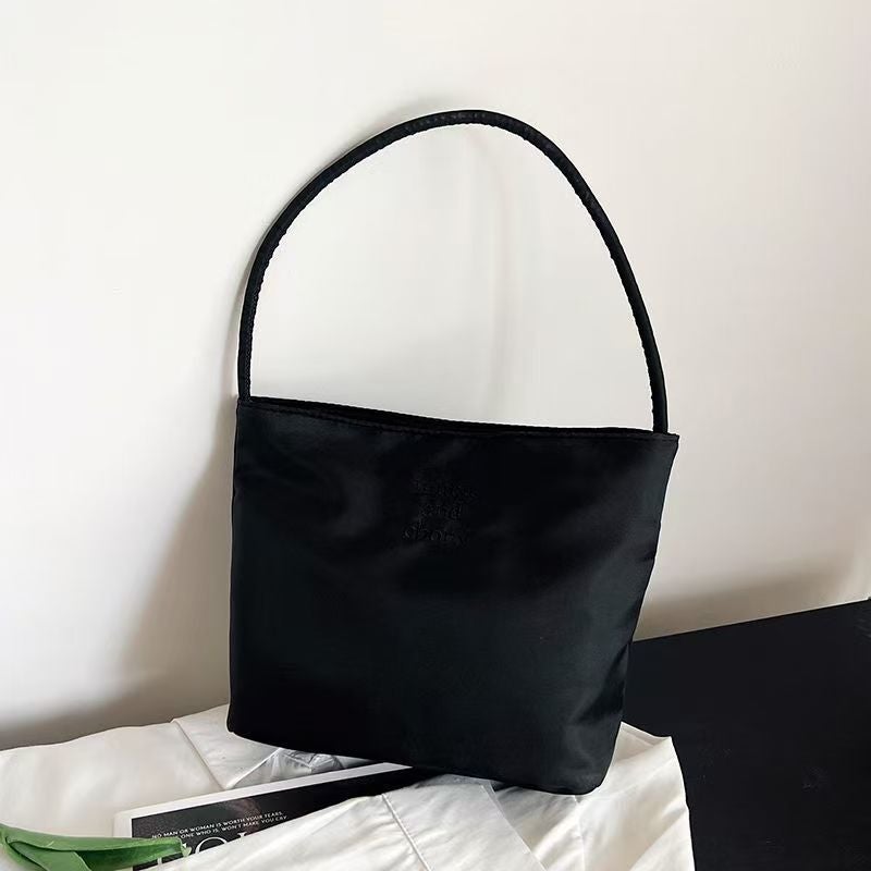 Mucu and Ebony Embroidered Waterproof Nylon Shoulder Bag - Image 2