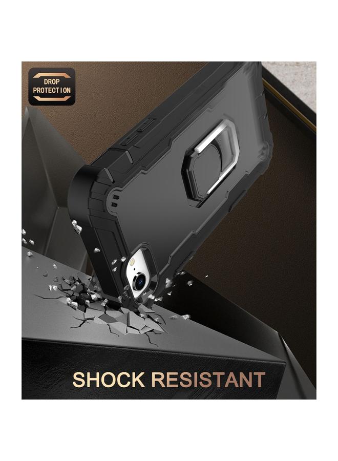 S-TOP Case For iPhone SE 2022 / SE 2020 / 8 / 7 PC + Rubber 3-layers Shockproof Protective Case with Rotating Holder - Image 5
