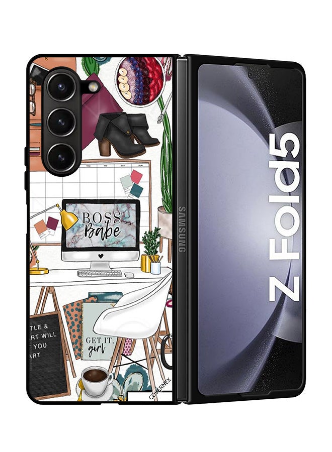 Covernex Protective Case Cover For Samsung Galaxy Z Fold 5 Boss Babe Art Clip - Image 1