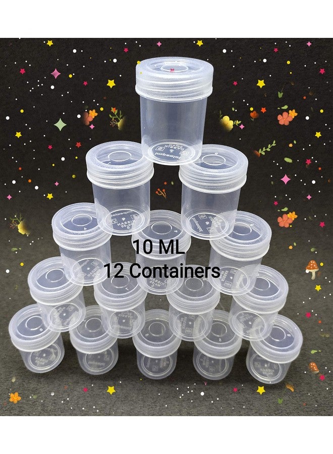 Right Small Tiny Containers Plastic Clear Boxes with Screw lid 10 ml (Pack of 12)(Size : 3.5 cm X 4 cm) - Image 3