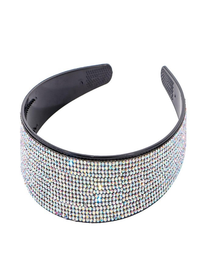 Ondder AB Rhinestone Headband, Wide Shiny Head Band with Sparkle Crystal, Fancy Formal Head Band, Glitter Dressy Fashion Hair Accessories for Women and Girls, One Size Fits All, For All Occasions - Image 1