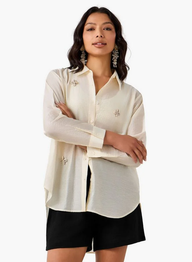 Splash FAV Women Shirt with Embellishment