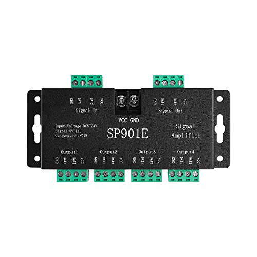 SUPERNIGHT مضخم إشارة بيانات شريط بكسل LED سوبر نايت SPI مكرر لـ WS2801 WS2811 WS2812B WS2813 WS2815 SK6812 SK9822 شريط ضوء RGB القابل للتوجيه إضاءة حبل قابلة للبرمجة 5v-24v SP901E - Image 1