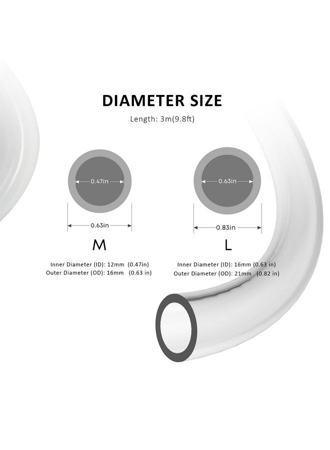 FZONE Aquarium Tubing 3M Class Clear for Aquatic Filter System Tubing 5/8" ID tubing - Image 3