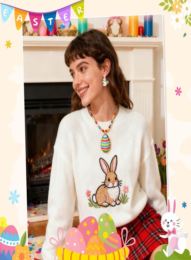 Joyline Easter Bunny Earrings for Women - Cute Rabbit Crystal Alloy Enamel Drop Jewelry Festive Easter/Birthday Gifts for Her - Image 5