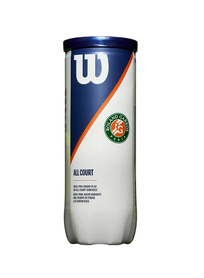 Wilson Roland Garros All Court Yellow Tennis Balls - 3 Ball Can