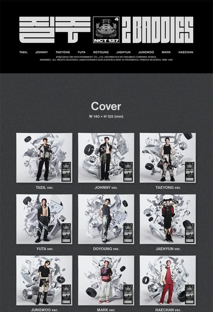 dreamus NCT 127 2 Baddies 4th Album Digipack Random Version CD1p Folding Poster On Pack24p PhotoBook2p PhotoCardTracking Sealed - Image 2