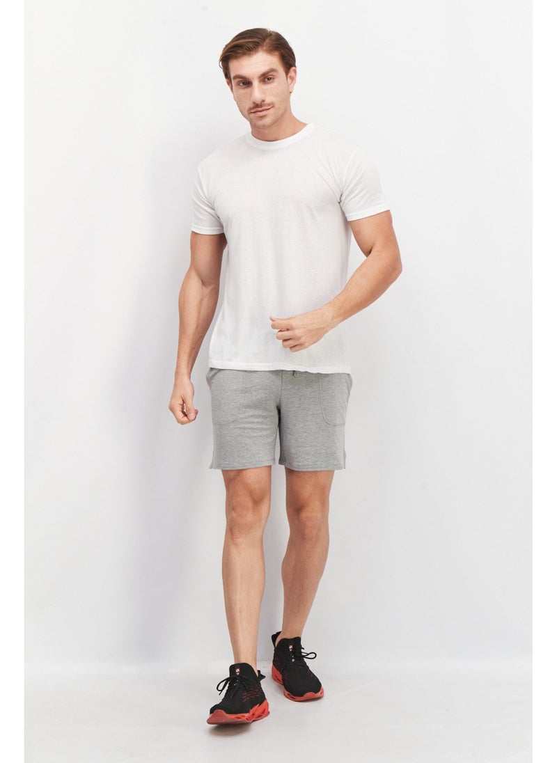 HEAD Men Sportswear Fit Drawstring Heather Training Shorts, Grey - Image 5