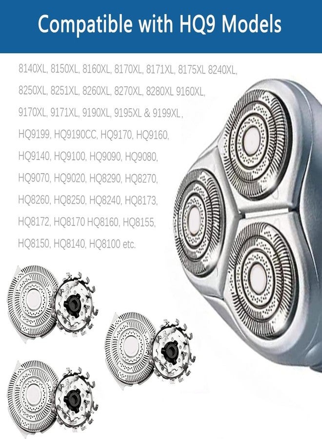 Gleway HQ9 Replacement Heads Compatible with Philips HQ9 Shavers, HQ9 Replacement Shaving Heads for Series 8140XL 8150XL 8160XL 8170XL HQ9070, HQ9 Replacement Blades Razor HQ9080 8240XL - Image 2