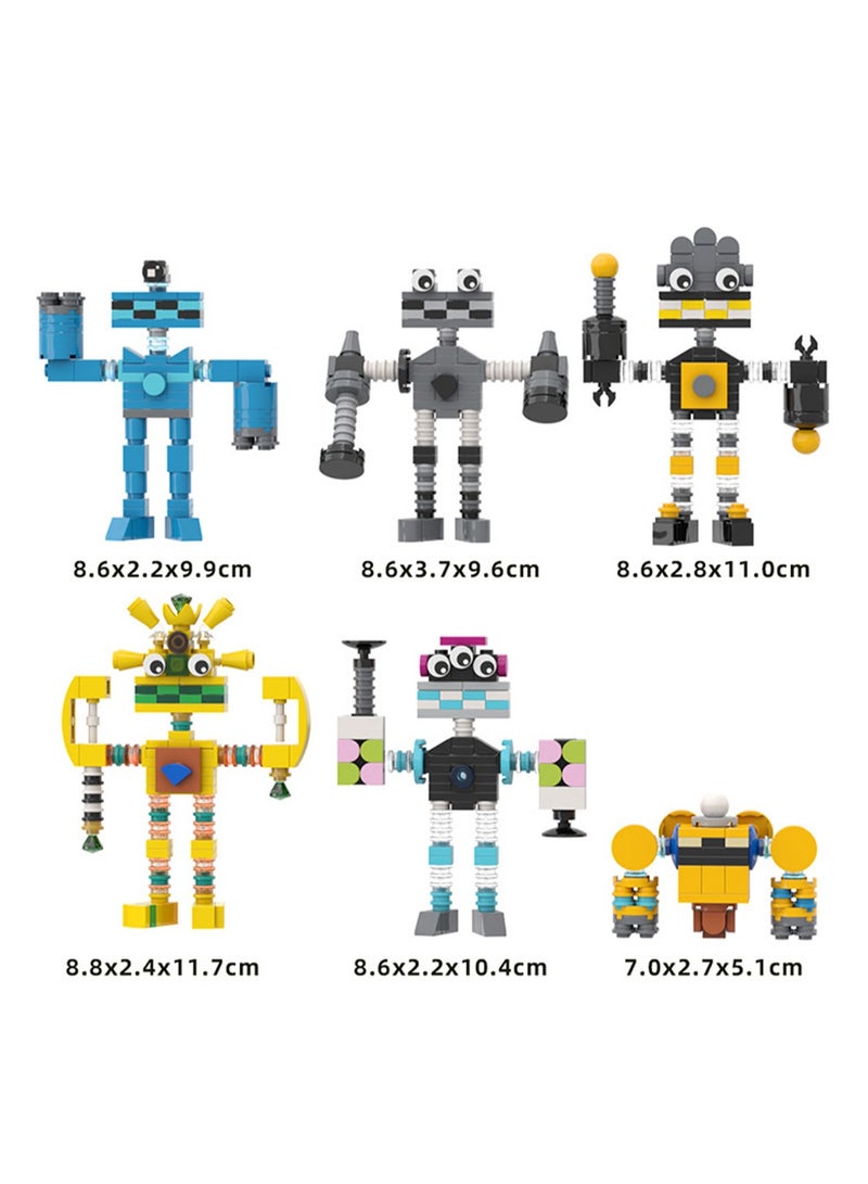 Six Sets Of 577pcs, Singing Monster Combination Puzzle Fun Collection Version Activity Doll Set Building Block Toys, Gifts For Boys And Girls - Image 2