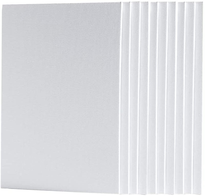 SNOOGG Pack of 3 Painting Canvas Board Panel Size : 8X8 Inch White Double Primed Artist Quality for Oil Acrylic and Mix Media Painting - Image 3