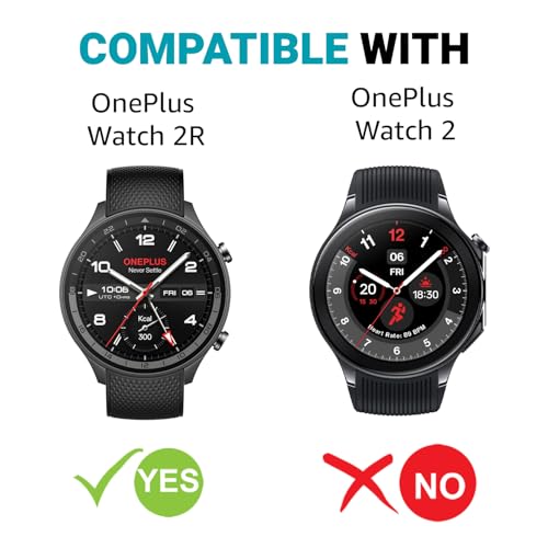 POPIO Military-Grade Gorilla Tempered Glass for OnePlus Watch 2R Smartwatch (Transparent) Edge to Edge Full Screen Coverage, Pack of 2 - Image 2