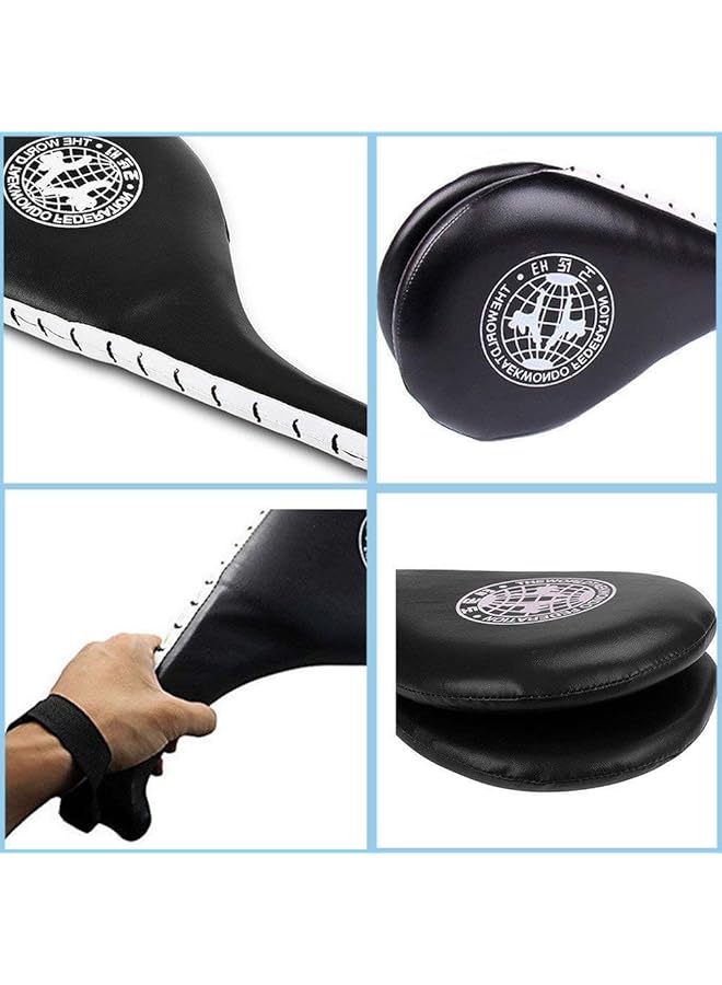 KH  Taekwondo Kick Pads Durable Kicking Target Pads for TKD Karate Martial Arts Strike Training(2 packs) (Black) - Image 5