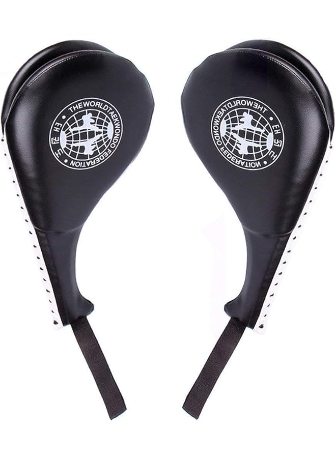 KH  Taekwondo Kick Pads Durable Kicking Target Pads for TKD Karate Martial Arts Strike Training(2 packs) (Black) - Image 1