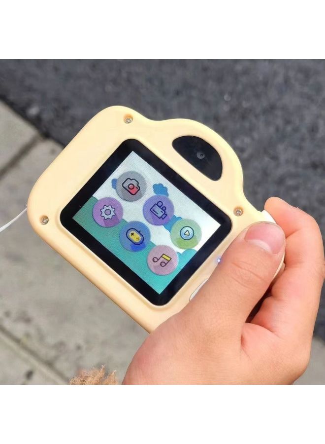 Generic High-definition Dual-camera Student Digital Camera Campus Can Take Photos Can Be Uploaded Mobile Phone Upload Gift Recording Camera-Body Color:High-definition Double-camera Yellow [self-timer Music Filter Video]_bare Metal [cannot Guide Mobile Phone]]  - Image 3