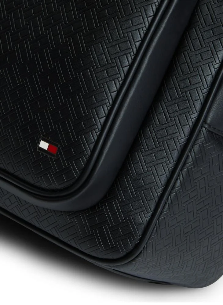 TOMMY HILFIGER Black Embossed Flag Backpack for Men | Best Price UAE