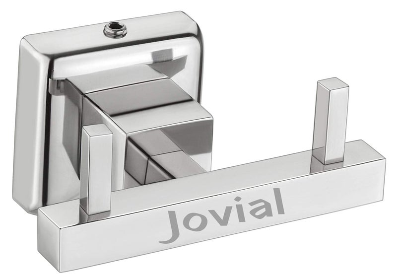 Jovial Jovial Calypso 409 Napkin Hook | Robe Hook | Cloth Towel Hanger | Door Hanger Hook | Pronged Hook Bathroom Accessories | Glossy Finish AISI 304 Stainless Steel, Corrosion Free, Anti Rust - Image 2