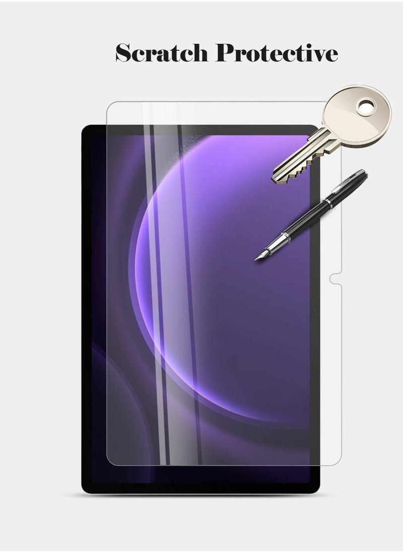 Techie 2 Pack HD Tempered Glass Screen Protector for Samsung Galaxy Tab S9 / S9 FE 2023 10.9 Inch - Anti Reflection Anti Bubbles 9H Hardness 0.33 mm Rounded Edges Easy Installation  - Image 5