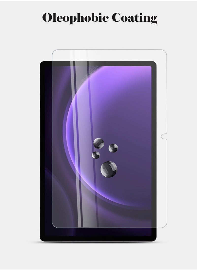 Techie 2 Pack HD Tempered Glass Screen Protector for Samsung Galaxy Tab S9 / S9 FE 2023 10.9 Inch - Anti Reflection Anti Bubbles 9H Hardness 0.33 mm Rounded Edges Easy Installation  - Image 3