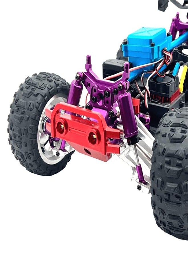 XinGeeek Aluminum Front Bumper for MJX Hyper Go 1/14 14209 14210 RC Anti Collision Vehicle Bumpers (Red) - Image 2