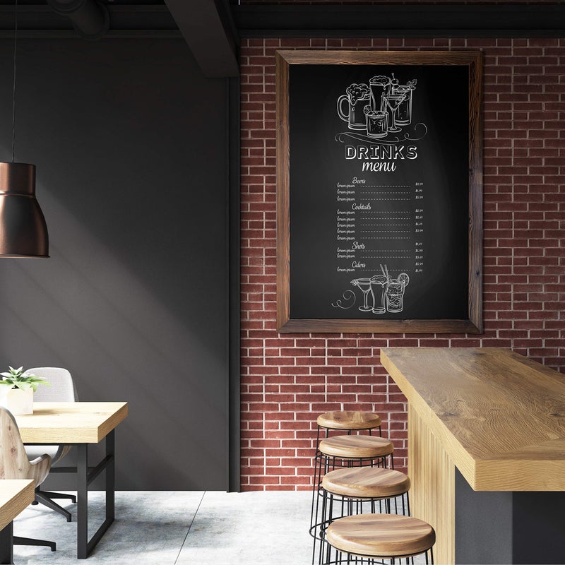 Loddie Doddie Magnetic Chalkboard - 46 in x 34.5 in, Rustic Wood Frame - Menu Board for Kitchen & Magnet Display - Mounting Hardware & Hanging Chalkboard - Meal Planning Chalk Calendar Board for Wall - Image 5