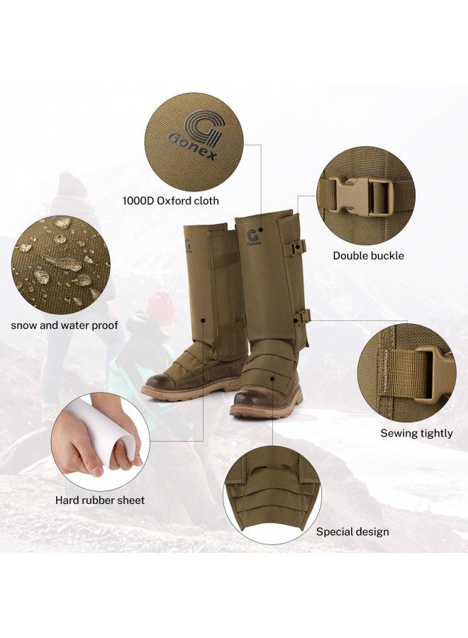 Gonex Gonex Snake Gaiters, Waterproof Snake Guards, Snake Bite Protection for Lower Legs, Snake Proof Gaiters Fit for Men & Women, Adjustable Size, Pack of 1 - Image 3