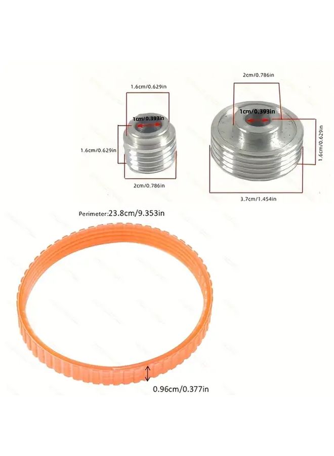 1 Set Of Wheels 2pcs Drive Belts For Electric Planer 9.6mm Wide Drive Wheel Tool - Image 2