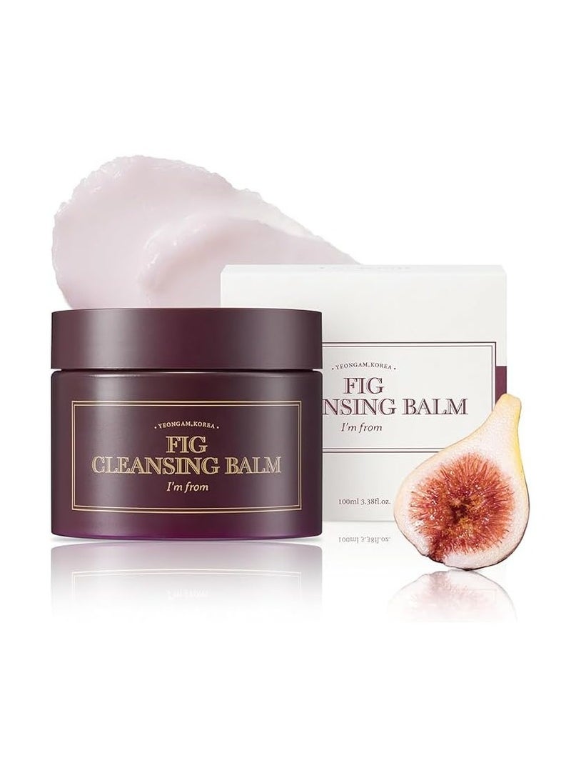 I'M FROM I'm from] Fig Cleansing balm 100ml, korean makeup remover, vegan, Easy to rinse off, Fig oil water 7.8% with Peptide and Amino Acid, Makeup Meltaway, makeup melting balm to oil  - Image 1