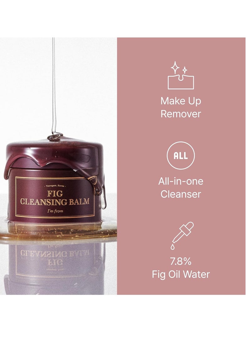 I'M FROM I'm from] Fig Cleansing balm 100ml, korean makeup remover, vegan, Easy to rinse off, Fig oil water 7.8% with Peptide and Amino Acid, Makeup Meltaway, makeup melting balm to oil  - Image 3