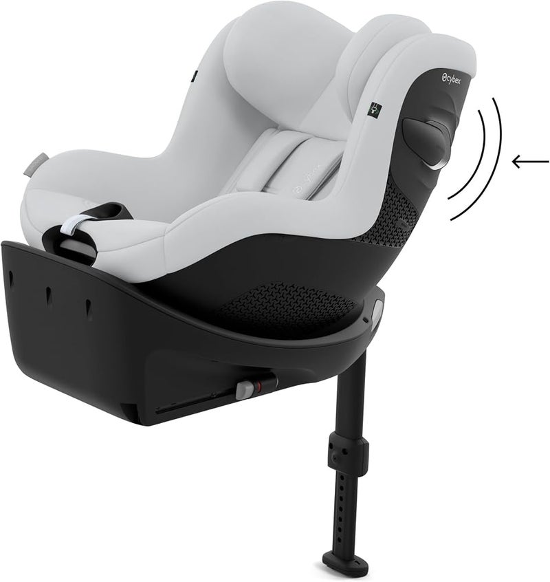 CYBEX Gold Sirona Gi i-Size Comfort child car seat incl. base, for 3 month olds to 4 years of age (with insert for newborns), max. 20 kg, 61-105 cm (use newborn insert if up to 40cm), Fog Grey - Image 4