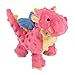 goDog Bubble Plush Dragons Squeaky Dog Toy Chew Guard Technology Coral Small - Image 3