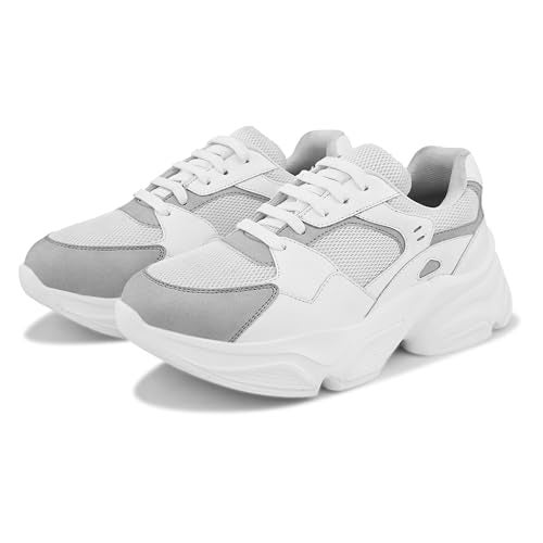 Centrino Women Sneaker | Cushioned Insole for Comfort | Stylish Lace-Up Design | Perfect for Casual Outfit for Ladies 9491-8 White - Image 3