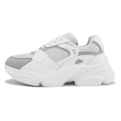 Centrino Women Sneaker | Cushioned Insole for Comfort | Stylish Lace-Up Design | Perfect for Casual Outfit for Ladies 9491-8 White - Image 5