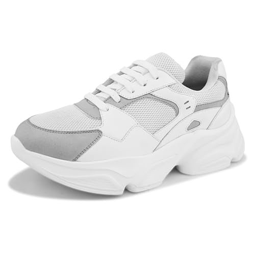 Centrino Women Sneaker | Cushioned Insole for Comfort | Stylish Lace-Up Design | Perfect for Casual Outfit for Ladies 9491-8 White - Image 1