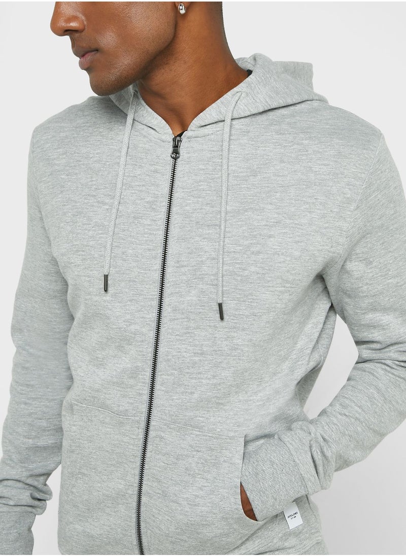 JACK & JONES - Essential Zip Through Hoodie - Image 1