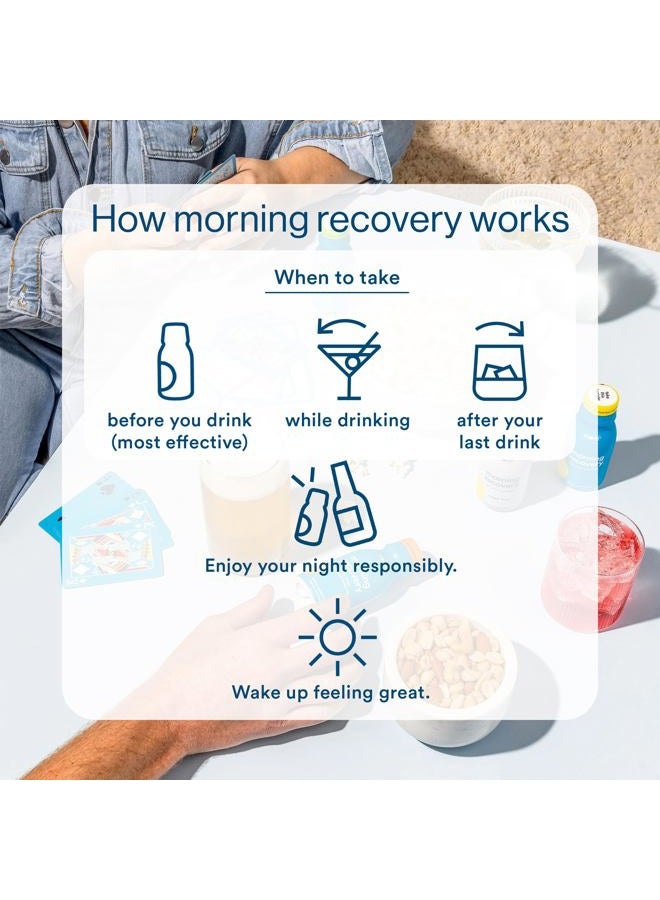 More Labs Morning Recovery Electrolyte, Milk Thistle Drink Proprietary Formulation to Hydrate While Drinking, Highly Soluble Liquid DHM, Non GMO, Vegan, Gluten-Free, Lemon Ginger, Pack of 6 - Image 4