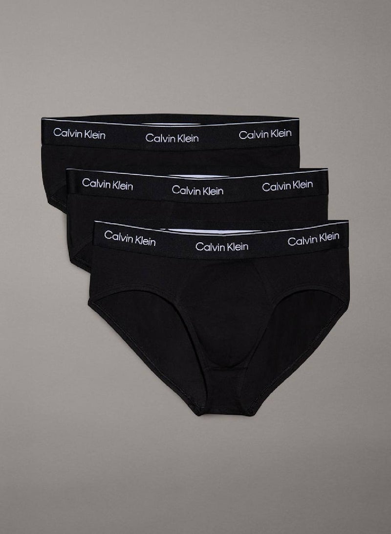 CALVIN KLEIN 3 Pack Briefs - Icon Cotton Stretch  - Image 1