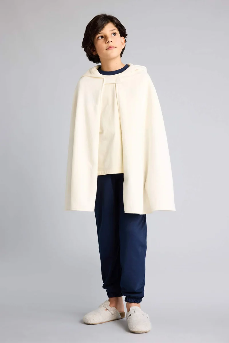 Defacto Boy Hooded Fleece Cape Costume