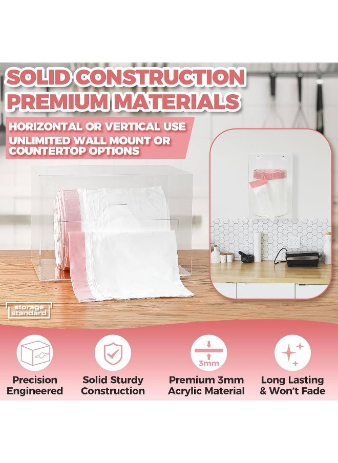 TPGP Trash Bag Holder Dispenser - Acrylic Trash Bag Dispenser Roll Holder, Garbage Bag Holder for Cabinet, Garbage Bag Dispenser Under Sink - Trash Bag Organizer for Home or Shops - Large  - Image 3